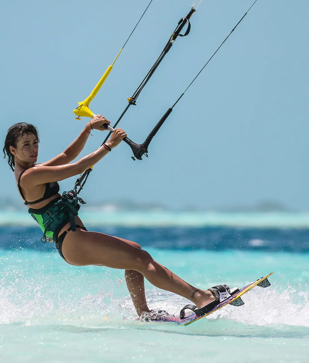 Kitesurfing in the lagoon