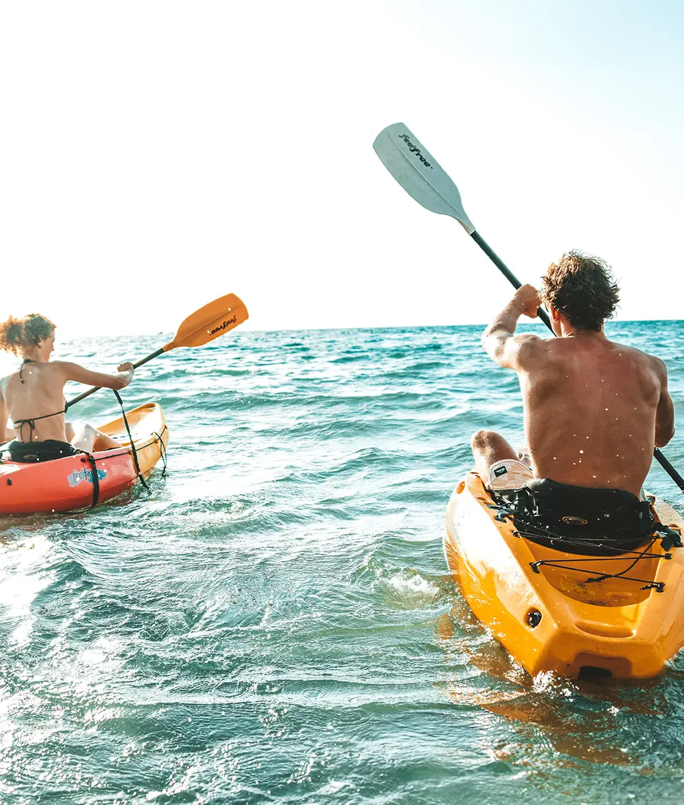 Kayak au lever du soleil